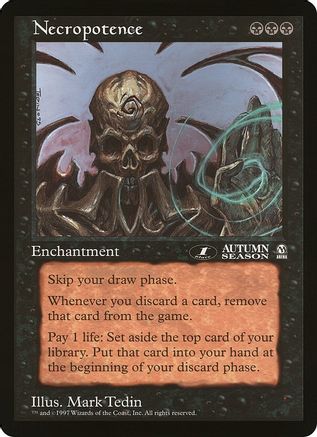 Image of Necropotence (1st Place) (Arena League) (OVER-) - Oversize Cards