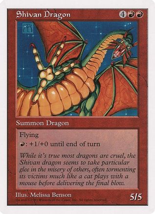 Image of Shivan Dragon (The Duelist Magazine) (OVER-) - Oversize Cards