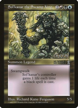 Image of Sol'kanar the Swamp King (Arena League) (OVER-) - Oversize Cards