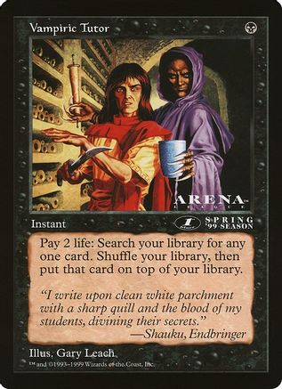 Image of Vampiric Tutor (Arena League) (OVER-) - Oversize Cards