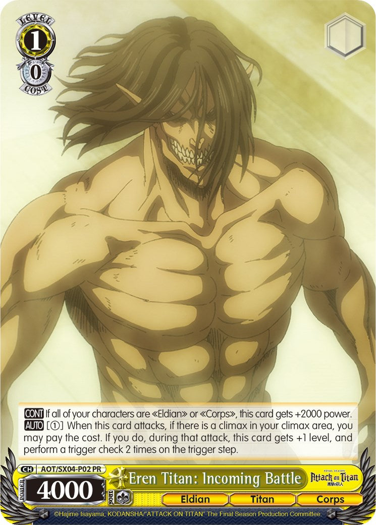 Image of Eren Titan: Incoming Battle (Foil) [Attack On Titan: Final Season]