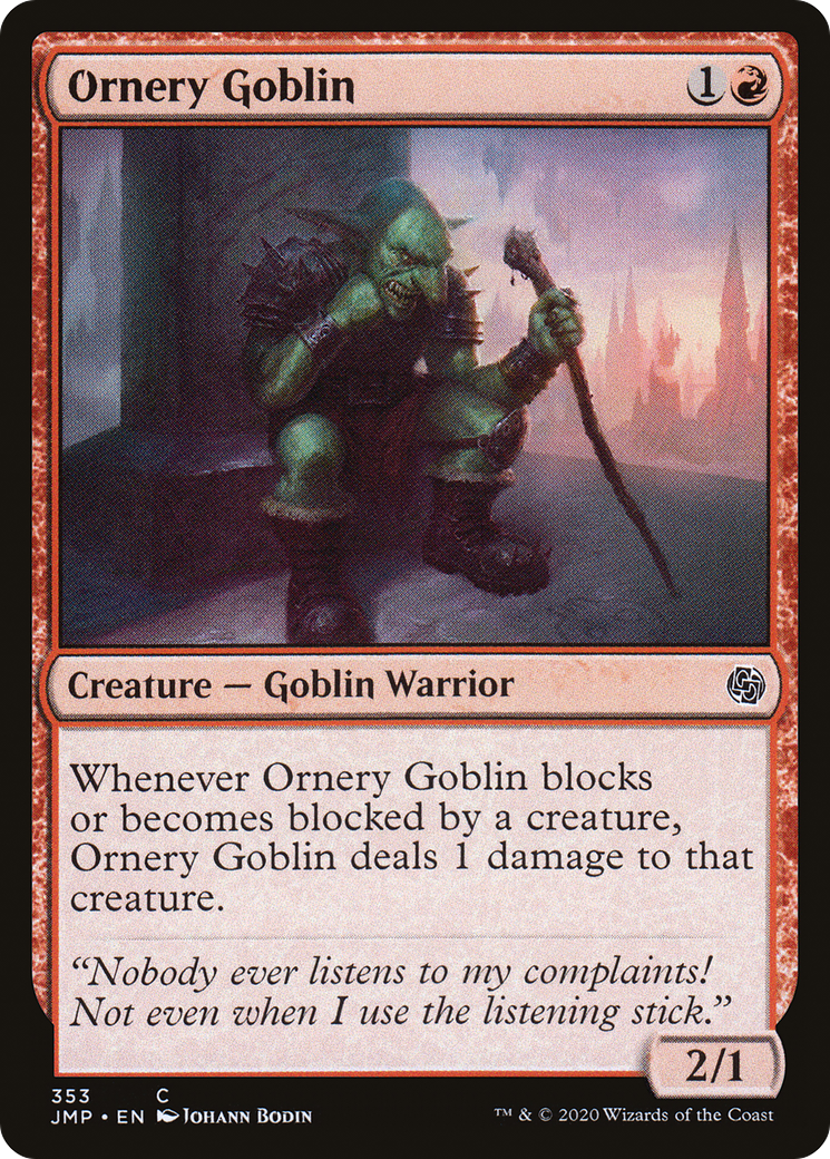 Image of Ornery Goblin [Jumpstart]