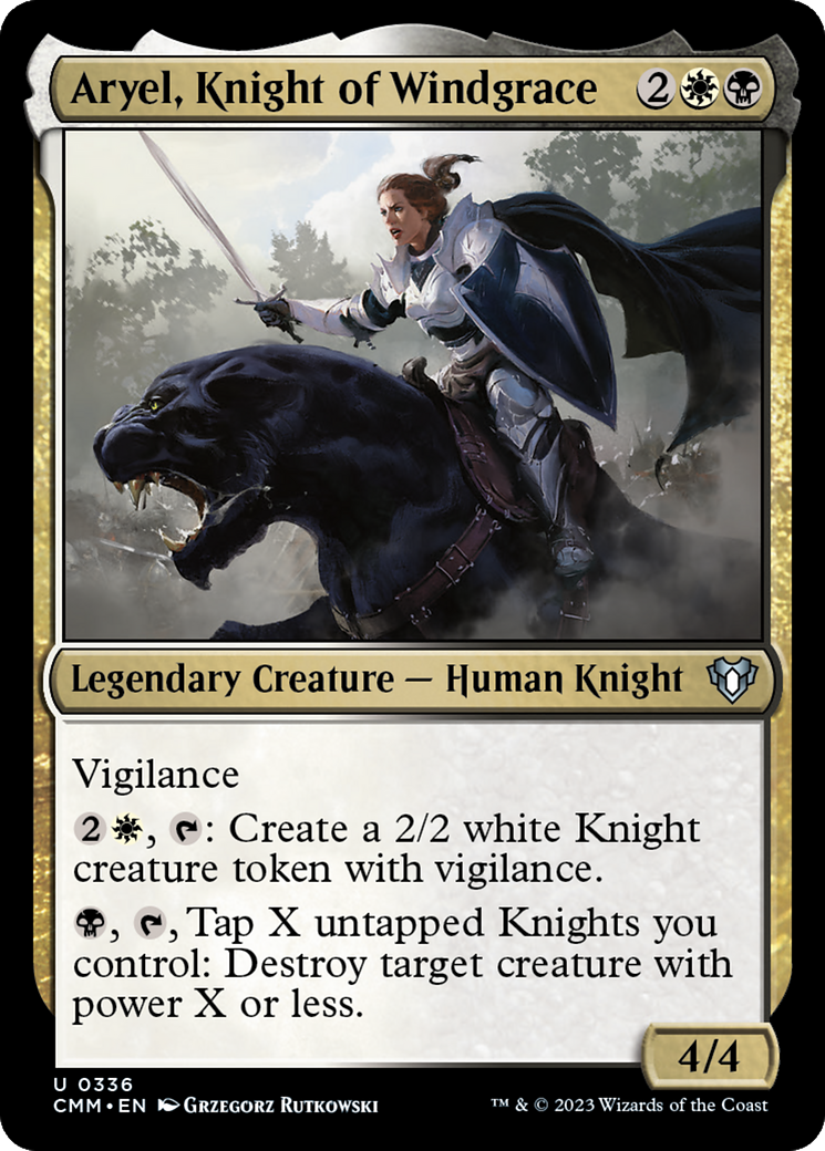Image of Aryel, Knight of Windgrace [Commander Masters]