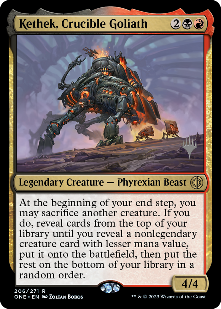 Image of Kethek, Crucible Goliath (Promo Pack) [Phyrexia: All Will Be One Promos]