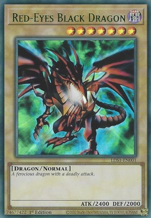 Image of Red-Eyes Black Dragon (Green) [LDS1-EN001] Ultra Rare