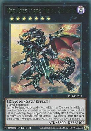 Image of Red-Eyes Flare Metal Dragon (Green) [LDS1-EN015] Ultra Rare