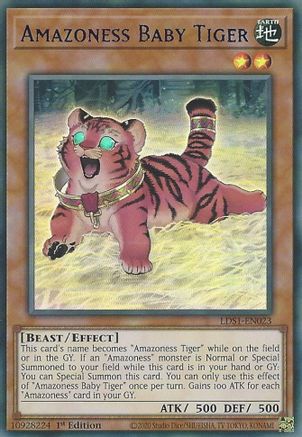 Image of Amazoness Baby Tiger (Blue) [LDS1-EN023] Ultra Rare