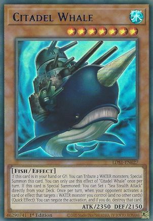 Image of Citadel Whale (Blue) [LDS1-EN027] Ultra Rare