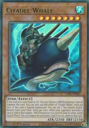 Image of Citadel Whale (Green) [LDS1-EN027] Ultra Rare