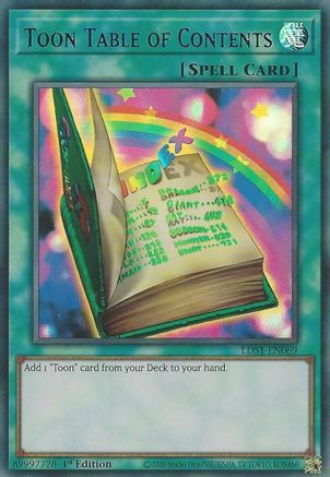 Image of Toon Table of Contents (Blue) [LDS1-EN069] Ultra Rare