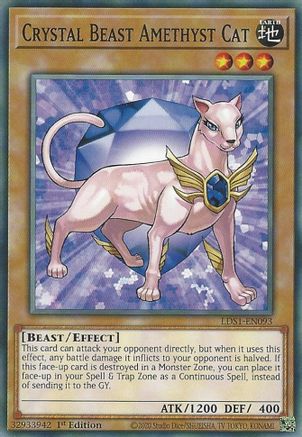 Image of Crystal Beast Amethyst Cat [LDS1-EN093] Common