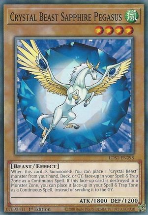 Image of Crystal Beast Sapphire Pegasus [LDS1-EN098] Common