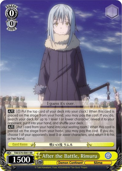 Image of After the Battle, Rimuru (TSK/S70-E001 RR) [That Time I Got Reincarnated as a Slime]
