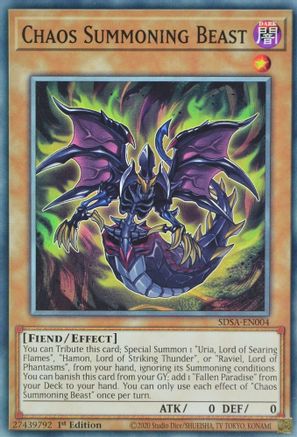 Image of Chaos Summoning Beast [SDSA-EN004] Common