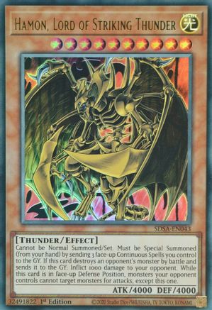 Image of Hamon, Lord of Striking Thunder [SDSA-EN043] Ultra Rare