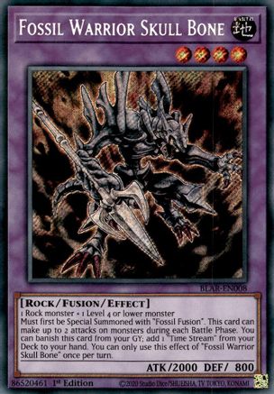 Image of Fossil Warrior Skull Bone [BLAR-EN008] Secret Rare
