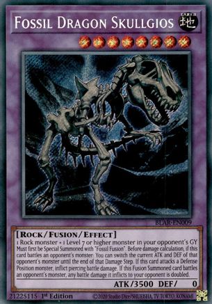 Image of Fossil Dragon Skullgios [BLAR-EN009] Secret Rare