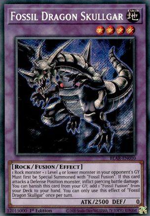 Image of Fossil Dragon Skullgar [BLAR-EN010] Secret Rare
