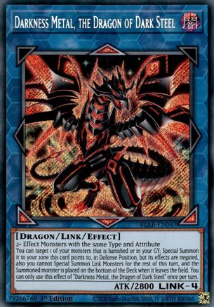 Image of Darkness Metal, the Dragon of Dark Steel [BLAR-EN047] Secret Rare