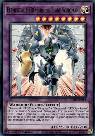 Image of Elemental Hero Shining Flare Wingman [BLAR-EN054] Ultra Rare
