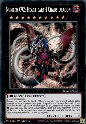 Image of Number C92: Heart-eartH Chaos Dragon [BLAR-EN069] Secret Rare