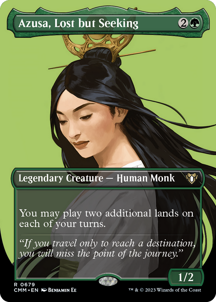 Image of Azusa, Lost but Seeking (Borderless Profile) [Commander Masters]