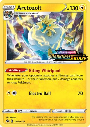 Image of Arctozolt (SWSH036) (Prerelease Promo) [Sword & Shield: Black Star Promos]
