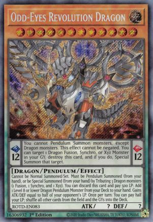 Image of Odd-Eyes Revolution Dragon [ROTD-EN083] Secret Rare