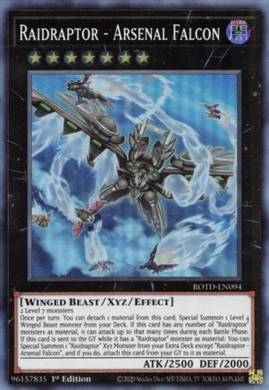 Image of Raidraptor - Arsenal Falcon [ROTD-EN094] Super Rare
