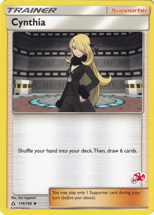 Image of Cynthia (119/156) (Charizard Stamp #21) [Battle Academy 2020]