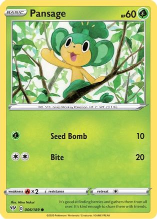 Image of Pansage (006/189) [Sword & Shield: Darkness Ablaze]