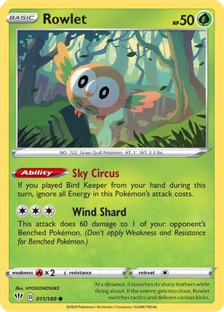 Image of Rowlet (011/189) [Sword & Shield: Darkness Ablaze]