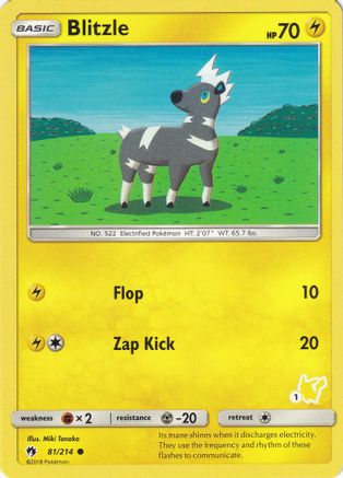 Image of Blitzle (81/214) (Pikachu Stamp #1) [Battle Academy 2020]