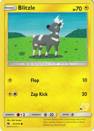 Image of Blitzle (81/214) (Pikachu Stamp #45) [Battle Academy 2020]