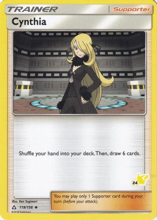 Image of Cynthia (119/156) (Pikachu Stamp #24) [Battle Academy 2020]