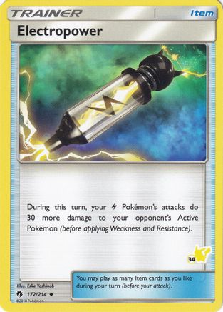 Image of Electropower (172/214) (Pikachu Stamp #34) [Battle Academy 2020]