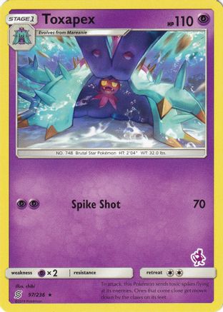 Image of Toxapex (97/236) (Mewtwo Deck) [Battle Academy 2020]