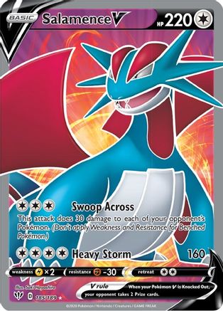 Image of Salamence V (185/189) [Sword & Shield: Darkness Ablaze]
