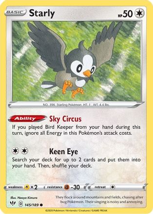 Image of Starly (145/189) [Sword & Shield: Darkness Ablaze]