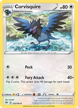 Image of Corvisquire (155/189) [Sword & Shield: Darkness Ablaze]