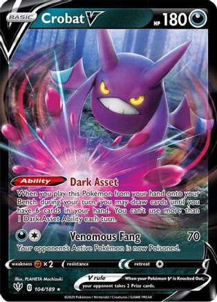 Image of Crobat V (104/189) [Sword & Shield: Darkness Ablaze]