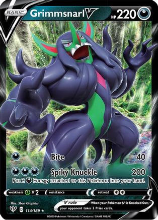 Image of Grimmsnarl V (114/189) [Sword & Shield: Darkness Ablaze]