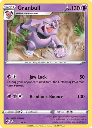 Image of Granbull (071/189) [Sword & Shield: Darkness Ablaze]