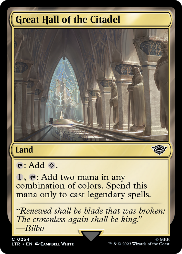 Image of Great Hall of the Citadel [The Lord of the Rings: Tales of Middle-Earth]