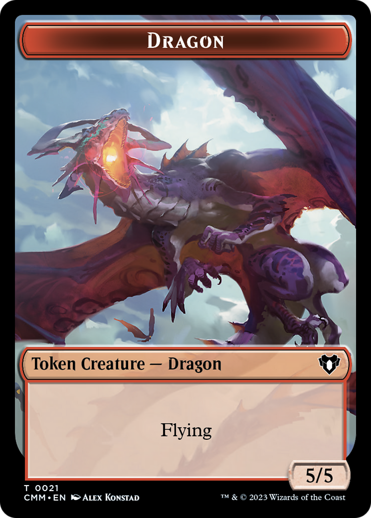 Image of Dragon Token (21) [Commander Masters Tokens]