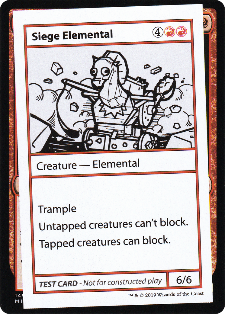 Image of Siege Elemental (2021 Edition) [Mystery Booster Playtest Cards]