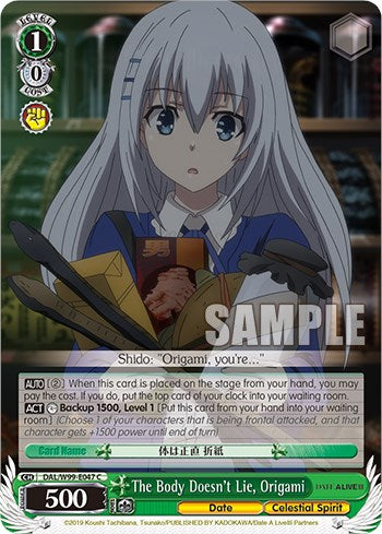 Image of The Body Doesn't Lie, Origami [Date A Live Vol.2]
