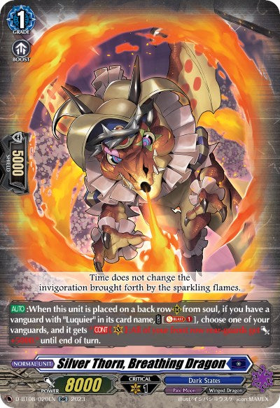 Image of Silver Thorn, Breathing Dragon (D-BT08/020EN) [Minerva Rising]