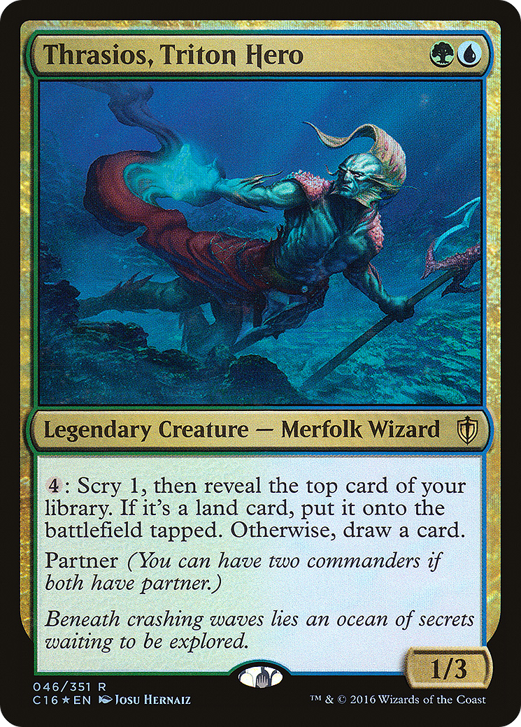 Image of Thrasios, Triton Hero [Commander 2016]