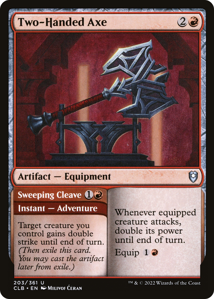 Image of Two-Handed Axe // Sweeping Cleave [Commander Legends: Battle for Baldur's Gate]